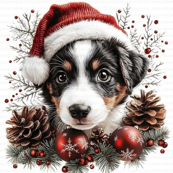 119 Christmas Quirky Dog Clipart Bundle Printable Puppy Whimsical JPG Card Making Paper Craft Junk Journal Scrapbooking Digital Download