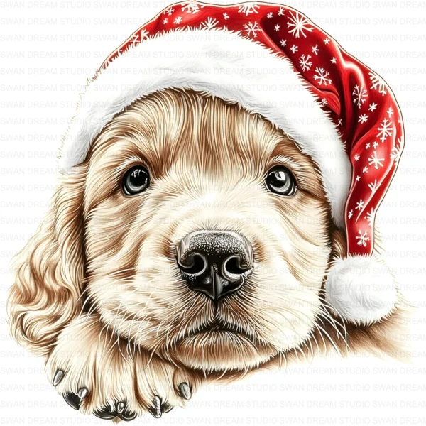 119 Christmas Quirky Dog Clipart Bundle Printable Puppy Whimsical JPG Card Making Paper Craft Junk Journal Scrapbooking Digital Download