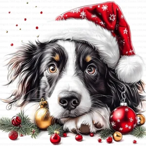 119 Christmas Quirky Dog Clipart Bundle Printable Puppy Whimsical JPG Card Making Paper Craft Junk Journal Scrapbooking Digital Download