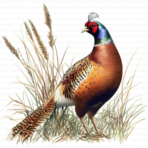 Pheasant Bird Phasianidae Clipart Bundle Printable Wildlife Beak Card Making