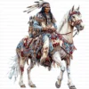 ClipartC17L_t10 91 Native American Indian Horse Clipart Bundle Printable Indigenous JPG Junk Journal Scrapbooking Digital Download