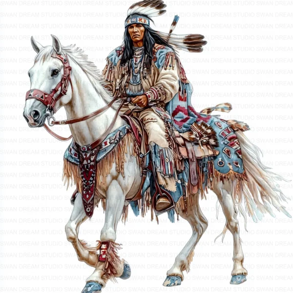 ClipartC17L_t5 91 Native American Indian Horse Clipart Bundle Printable Indigenous JPG Junk Journal Scrapbooking Digital Download