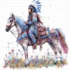 ClipartC17L_t9 91 Native American Indian Horse Clipart Bundle Printable Indigenous JPG Junk Journal Scrapbooking Digital Download