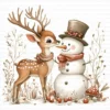 ClipartC19L_t4 Deer Reindeer Antler Clipart Bundle Printable Snowman Woodland Winter Paper Craft
