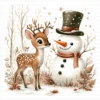 ClipartC19L_t8 Deer Reindeer Antler Clipart Bundle Printable Snowman Woodland Winter Paper Craft