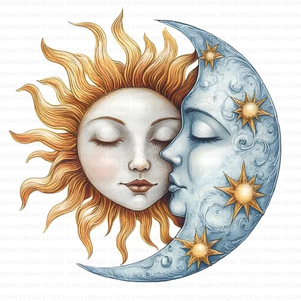 ClipartC24L_t11 Moon Astronomical Symbol Clipart Bundle Printable Love Star Night Sky Card Making