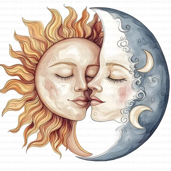 ClipartC24L_t8 Moon Astronomical Symbol Clipart Bundle Printable Love Star Night Sky Card Making