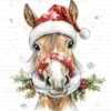 ClipartC2L_t11 Christmas Quirky Horse Pony Clipart Bundle Printable Santa Hat Paper Craft Scrapbooking Digital Download