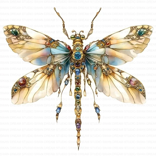 Jewel Beetle Insect Clipart Bundle Printable Pest Arthropod Card Making