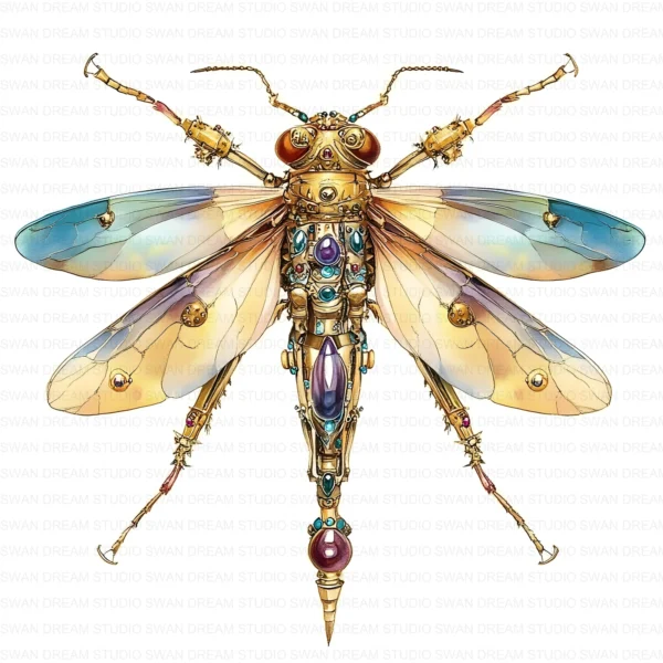 Jewel Beetle Insect Clipart Bundle Printable Pest Arthropod Card Making