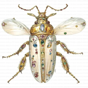 ClipartC32L_t2 Jewel Beetle Insect Clipart Bundle Printable Pest Arthropod Card Making