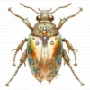 Jewel Beetle Insect Clipart Bundle Printable Pest Arthropod Card Making