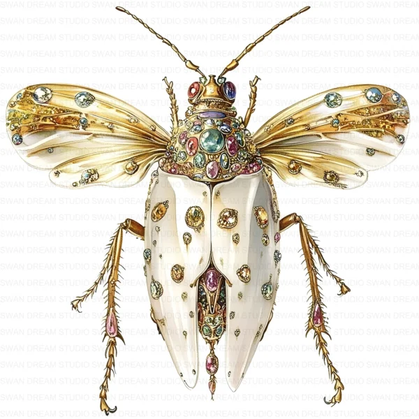 Jewel Beetle Insect Clipart Bundle Printable Pest Arthropod Card Making