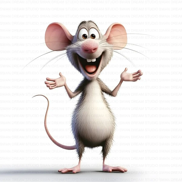 ClipartC33L_t10 Cute Funny Mouse Quirky Clipart Bundle Printable Cartoon Animal Junk Journal Digital Download