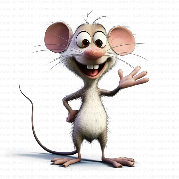 ClipartC33L_t2 Cute Funny Mouse Quirky Clipart Bundle Printable Cartoon Animal Junk Journal Digital Download