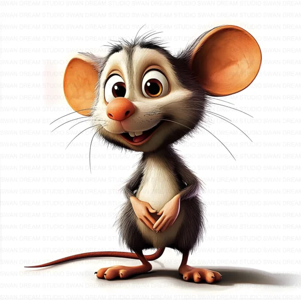 ClipartC33L_t9 Cute Funny Mouse Quirky Clipart Bundle Printable Cartoon Animal Junk Journal Digital Download