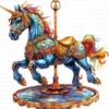 Whimsical Carousel Horse Clipart Bundle JPG Printable Amusement Park Scrapbooking Junk Journal Paper Craft Digital Download
