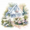 ClipartC40L_t1 Garden Cottage Watercolor Clipart Bundle Printable Painting Yard Digital Download