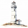 ClipartD14L_t2 Lighthouse Coastal Nautical Ocean Clipart Bundle Printable JPG Card Making Paper Craft Junk Journal Scrapbooking Digital Download