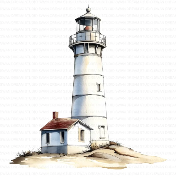 ClipartD14L_t7 Lighthouse Coastal Nautical Ocean Clipart Bundle Printable JPG Card Making Paper Craft Junk Journal Scrapbooking Digital Download