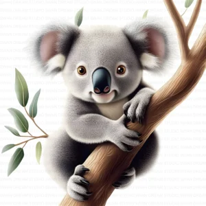 ClipartD15L_t3 Koala Bear Cute Australian Animal Clipart Bundle Printable JPG Card Making Paper Craft Junk Journal Scrapbooking Digital Download