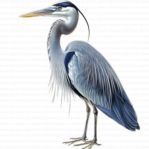 ClipartD17L_t8 Blue Heron Bird Wildlife Nature Clipart Bundle Printable JPG Card Making Paper Craft Junk Journal Scrapbooking Digital Download