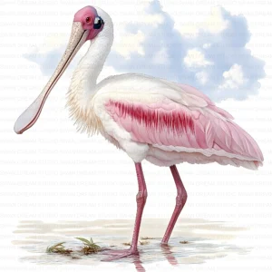 Spoonbill Bird Pink Wading Wildlife Clipart Bundle Printable JPG Card Making Paper Craft Junk Journal Scrapbooking Digital Download