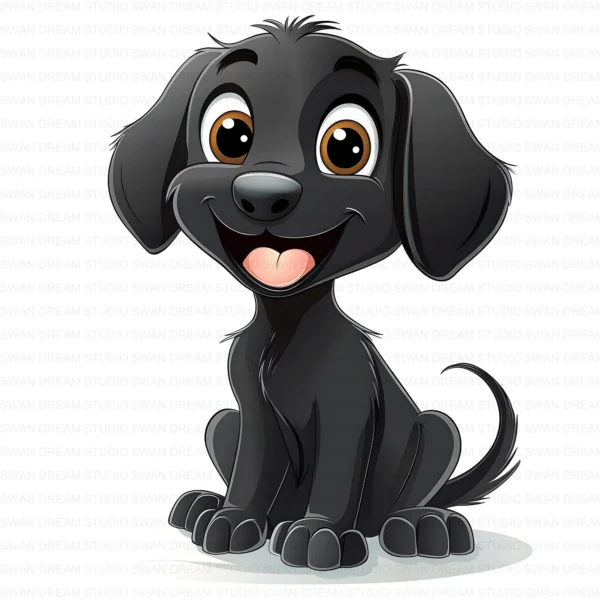 Quirky Dog Cartoon Puppy Cute Pet Clipart Bundle Printable JPG Card Making Paper Craft Junk Journal Scrapbooking Digital Download