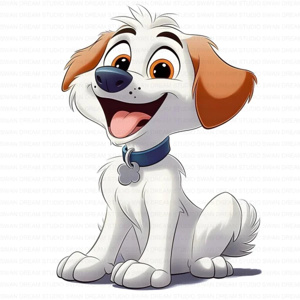 Quirky Dog Cartoon Puppy Cute Pet Clipart Bundle Printable JPG Card Making Paper Craft Junk Journal Scrapbooking Digital Download