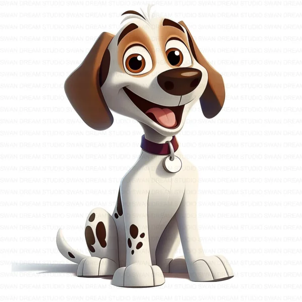 Quirky Dog Cartoon Puppy Cute Pet Clipart Bundle Printable JPG Card Making Paper Craft Junk Journal Scrapbooking Digital Download