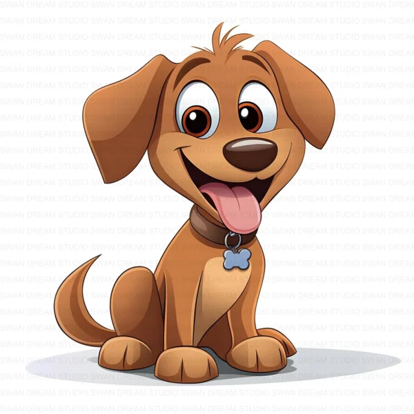 Quirky Dog Cartoon Puppy Cute Pet Clipart Bundle Printable JPG Card Making Paper Craft Junk Journal Scrapbooking Digital Download