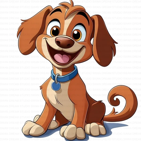 Quirky Dog Cartoon Puppy Cute Pet Clipart Bundle Printable JPG Card Making Paper Craft Junk Journal Scrapbooking Digital Download