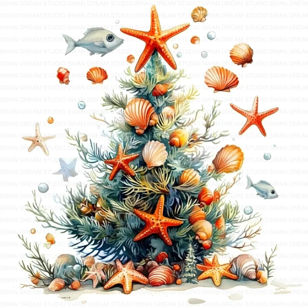 ClipartD25L_t4 Whimsical Christmas Trees Holiday Winter Clipart Bundle Printable JPG Card Making Paper Craft Junk Journal Scrapbooking Digital Download