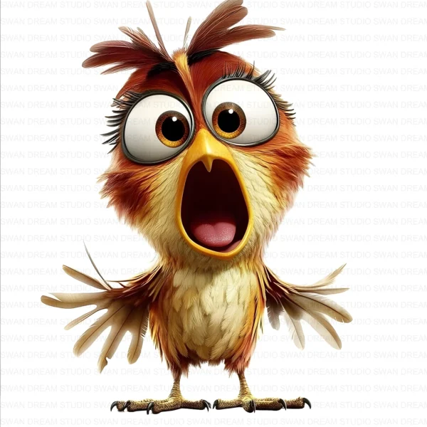 ClipartD26L_t10 Quirky Chicken Cartoon Farm Bird Clipart Bundle Printable JPG Card Making Paper Craft Junk Journal Scrapbooking Digital Download