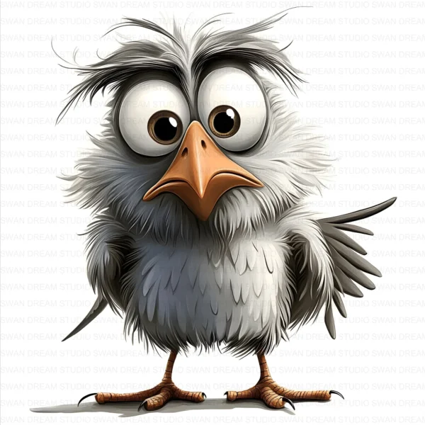 ClipartD27L_t1 Quirky Bird Silly Cartoon Animal Clipart Bundle Printable JPG Card Making Paper Craft Junk Journal Scrapbooking Digital Download