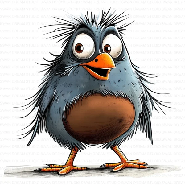 ClipartD27L_t2 Quirky Bird Silly Cartoon Animal Clipart Bundle Printable JPG Card Making Paper Craft Junk Journal Scrapbooking Digital Download