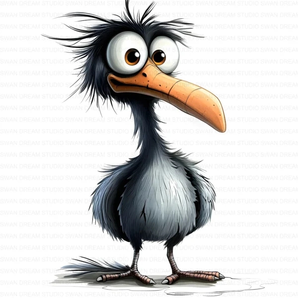 ClipartD27L_t4 Quirky Bird Silly Cartoon Animal Clipart Bundle Printable JPG Card Making Paper Craft Junk Journal Scrapbooking Digital Download