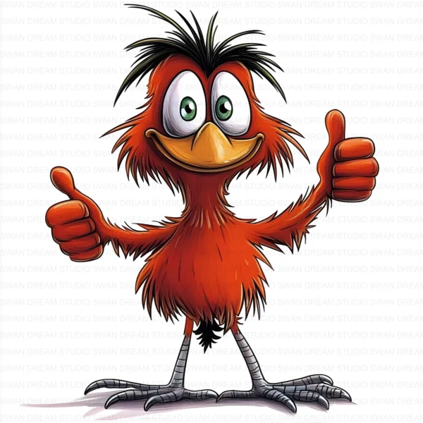 ClipartD27L_t7 Quirky Bird Silly Cartoon Animal Clipart Bundle Printable JPG Card Making Paper Craft Junk Journal Scrapbooking Digital Download