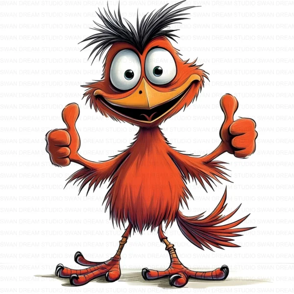 ClipartD27L_t8 Quirky Bird Silly Cartoon Animal Clipart Bundle Printable JPG Card Making Paper Craft Junk Journal Scrapbooking Digital Download