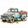 Floral Old Truck Vintage Farm Rustic Clipart Bundle Printable JPG Card Making Paper Craft Junk Journal Scrapbooking Digital Download
