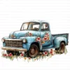 Floral Old Truck Vintage Farm Rustic Clipart Bundle Printable JPG Card Making Paper Craft Junk Journal Scrapbooking Digital Download