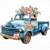 Floral Old Truck Vintage Farm Rustic Clipart Bundle Printable JPG Card Making Paper Craft Junk Journal Scrapbooking Digital Download