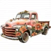 Floral Old Truck Vintage Farm Rustic Clipart Bundle Printable JPG Card Making Paper Craft Junk Journal Scrapbooking Digital Download