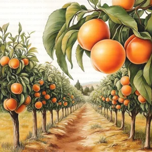 ClipartD30L_t1 Peach Orchard Fruit Farm Landscape Clipart Bundle Printable JPG Card Making Paper Craft Junk Journal Scrapbooking Digital Download