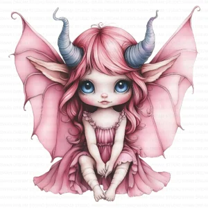 ClipartD31L_t1 Whimsical Fairy Quirky Girl Fantasy Clipart Bundle Printable JPG Card Making Paper Craft Junk Journal Scrapbooking Digital Download