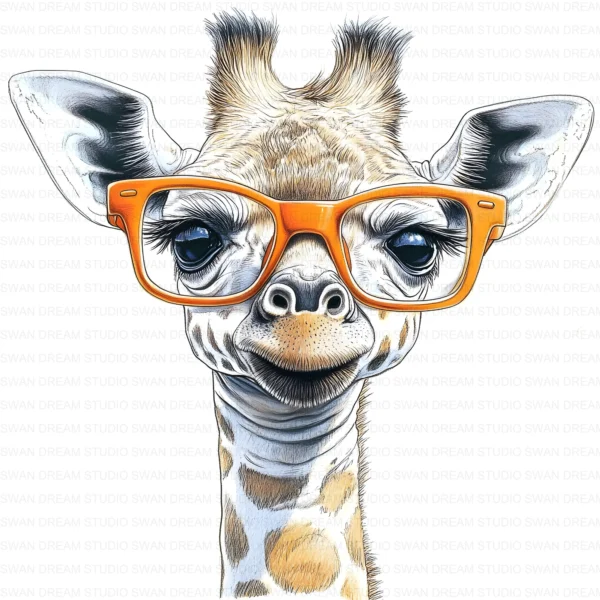 Quirky Monkey Glasses Funny Animal Clipart Bundle Printable JPG Card Making Paper Craft Junk Journal Scrapbooking Digital Download