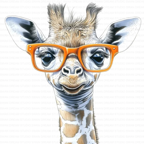 Quirky Monkey Glasses Funny Animal Clipart Bundle Printable JPG Card Making Paper Craft Junk Journal Scrapbooking Digital Download