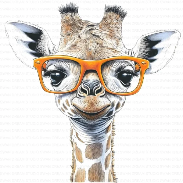 Quirky Monkey Glasses Funny Animal Clipart Bundle Printable JPG Card Making Paper Craft Junk Journal Scrapbooking Digital Download