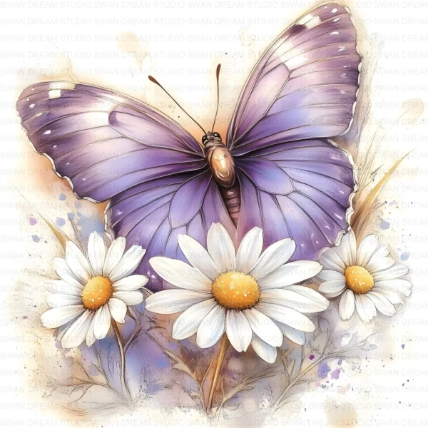 Whimsical Floral Butterfly Spring Nature Clipart Bundle Printable JPG Card Making Paper Craft Junk Journal Scrapbooking Digital Download