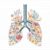 Floral Lung Anatomy Medical Botanical Clipart Bundle Printable JPG Card Making Paper Craft Junk Journal Scrapbooking Digital Download